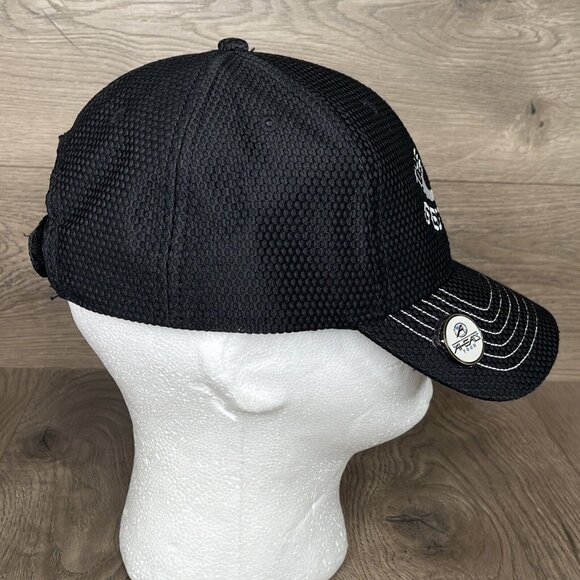 The Geothermal Golf Black Ahead Hat With Magnetic Ball Marker Ball Cap - Picture 5 of 13